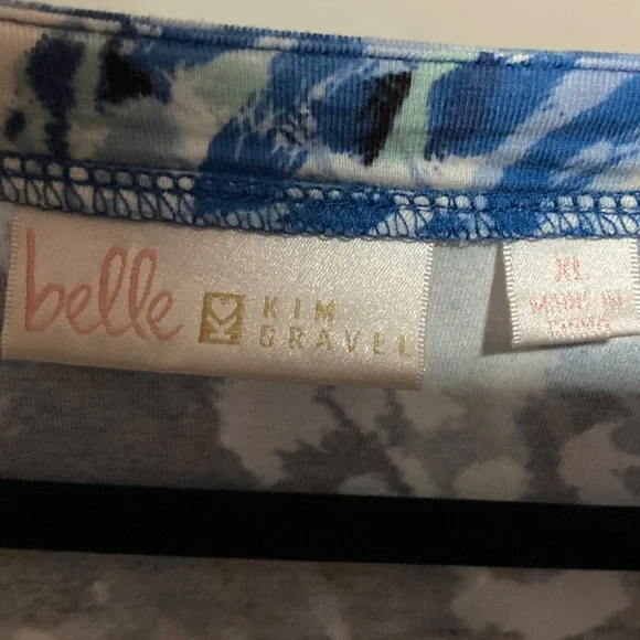 Elle Vibrant Blue Patterned Tunic - Picture 2 of 5